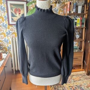 Sézane Black Turtleneck Sweater